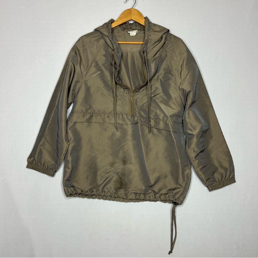 Vintage Neiman Marcus Metallic 1/4 Zip Pullover Windbreaker Hoodie Jacket Size S
